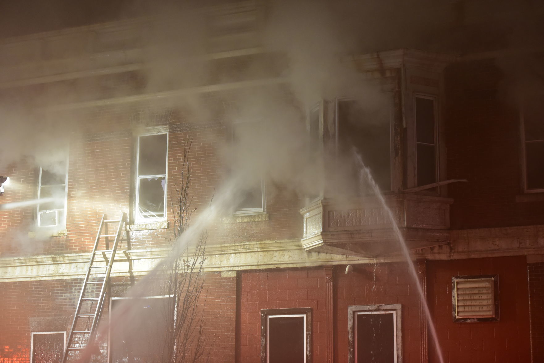 Crews battle fire at the Copper Penny